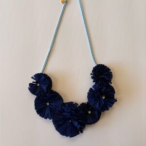 J. Crew Blue Floral Necklace